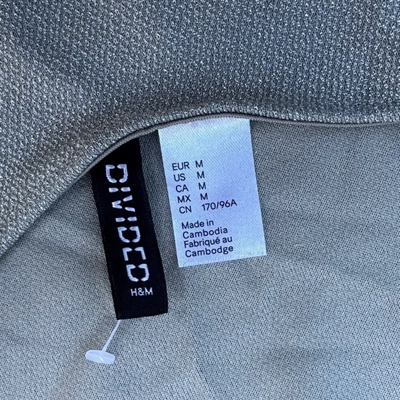 DIVIDED H&M  Elegant Silver Spaghetti Strap Mini Dress - Picture 3 of 8